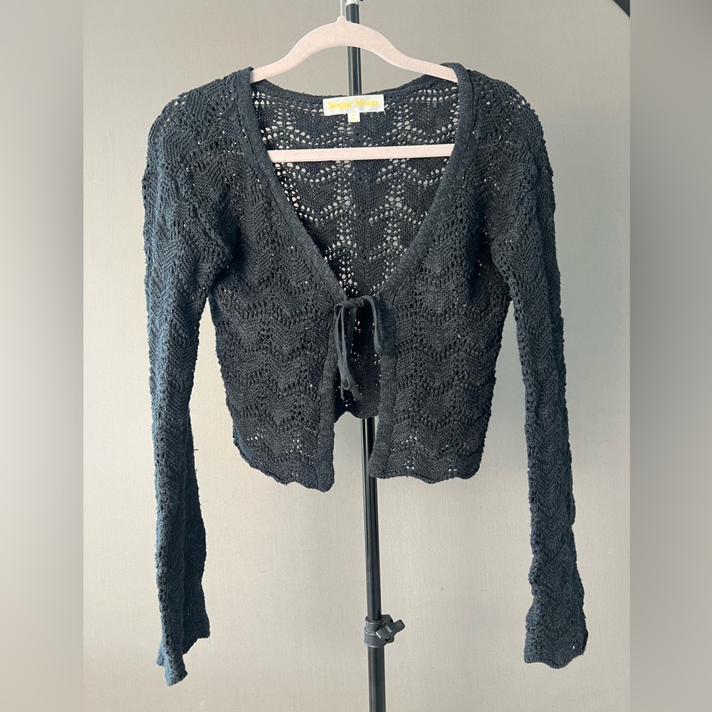Black Knit Women's Cardigan
